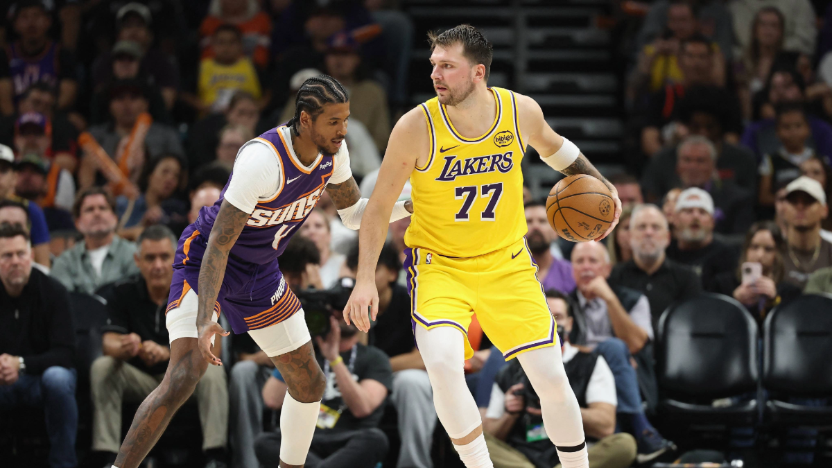 Luka Doncic, con los Lakers (AFP)