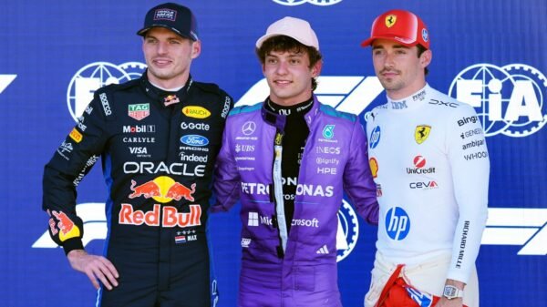 Antonelli, Verstappen y Leclerc